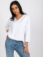 Weiße lockere Bluse Sylvie RUE PARIS.