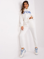 Hurt Ecru komplet dresowy dwuczęściowy z bluzą z napisem