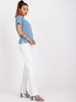 Jasnoniebieski t-shirt V-neck damski Salina MAYFLIES