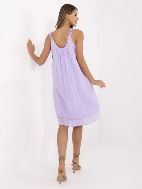 Liliowa luźna sukienka na lato Rosine OCH BELLA