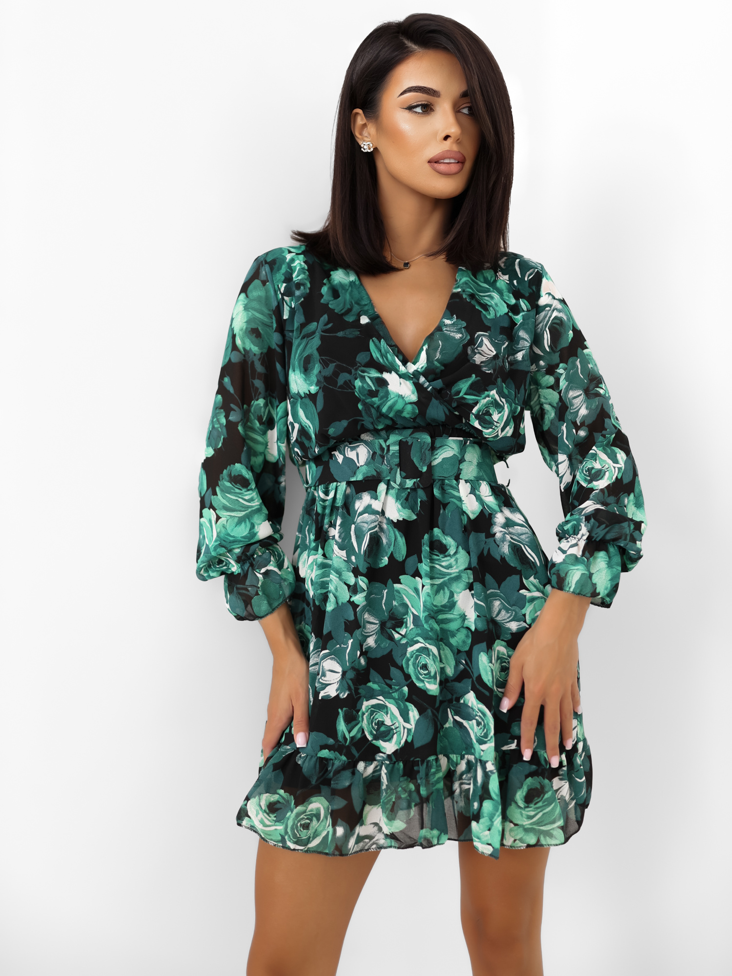 Bordeaux-beige Bluse im Spanischen Stil mit Drucken Rouen.