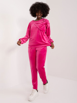 Hurt Fuchsia zwei-teiliges Velours-Set mit Hoodie.