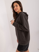 Hurtownia online Ciemna khaki dresowa bluza z kapturem