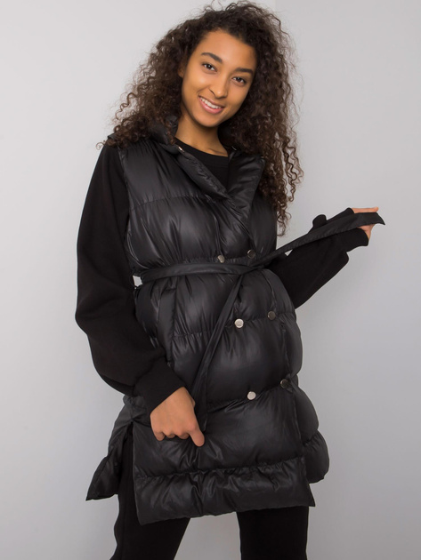 Czarny trzyczęściowy komplet z kamizelką Minneola