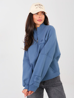 Brudnoniebieska dresowa bluza ze stójką NATURAL SIDE
