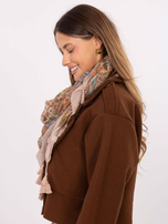 Jasnoróżowa  damska chusta z wiskozy 