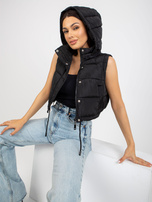 Hurt Czarna krótka kurtka zimowa z odpinanymi rękawami