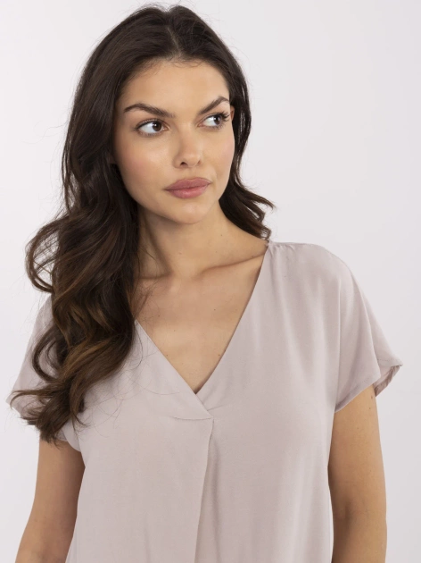 Beżowa damska bluzka na lato SUBLEVEL