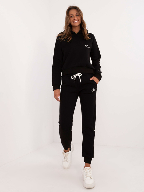 Hurt Czarny ocieplany komplet dresowy ze spodniami