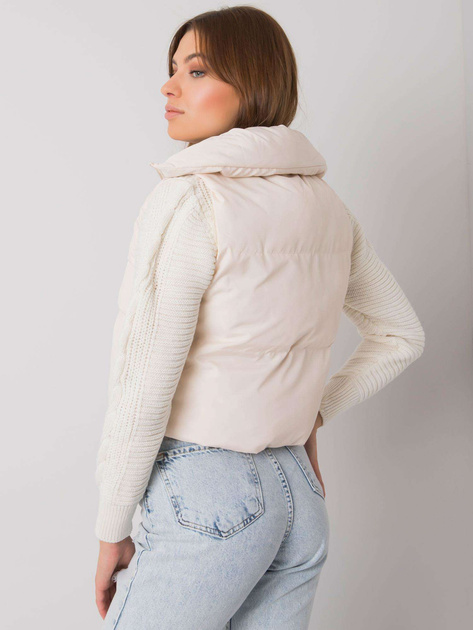 Ecru kamizelka pikowana Gizelle