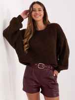 Burgundowe skórzane szorty z paskiem RUE PARIS