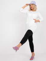 Ecru dresowa tunika plus size bawełniana Jana