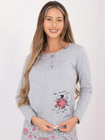 Szara bawełniana piżama ze spodniami 