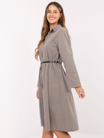 Fango sztruksowa sukienka z kołnierzykiem