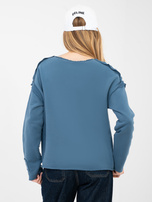 Brudnoniebieska bluza z okrągłym dekoltem NATURAL SIDE
