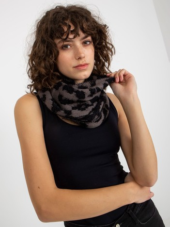 Wholesale Black-Dark Gray Winter Scarf with Patterns