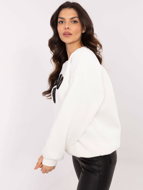 Hurtownia Ecru damska bluza oversize bez kaptura