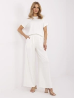 Ecru dresowe spodnie basic od kompletu