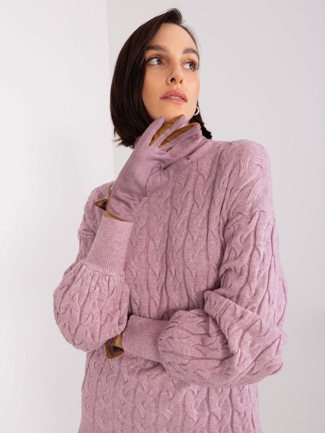 Hurt Ciemnofioletowe dotykowe rękawiczki damskie