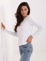 Biała damska bluzka longsleeve w prążek