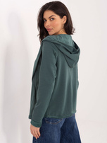 Ciemnozielona damska bluza z kapturem SUBLEVEL 