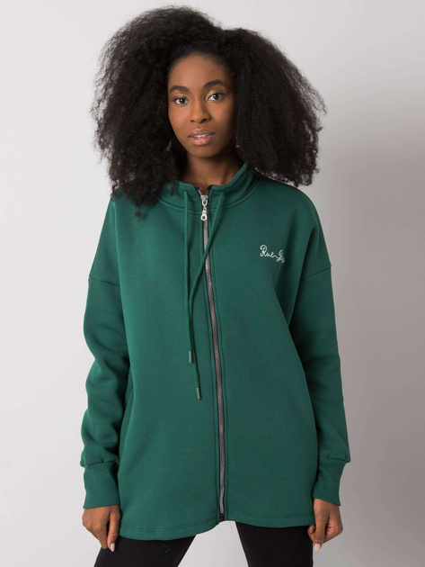 Ciemnozielona bluza bez kaptura Jasmine RUE PARIS