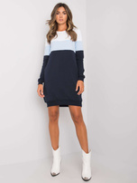 Granatowo-niebieska sukienka Feliciana RUE PARIS