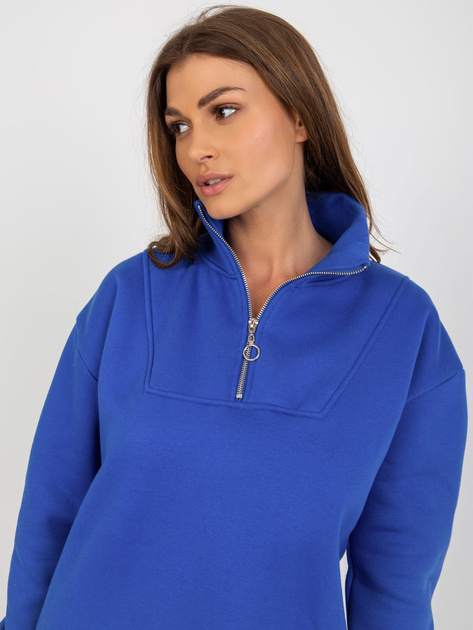 Hurt Kobaltowa dresowa sukienka basic o długości mini