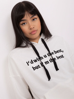 Hurtownia Ecru dresowa bluza kangurka z kapturem