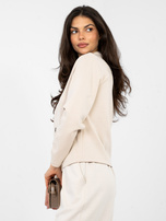 Jasnobeżowa dresowa marynarka z imitacją kieszeni