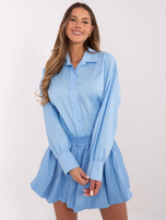 Hurtownia Jasnoniebieska rozpinana koszula oversize 