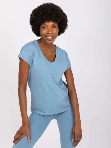 Brudnoniebieski t-shirt damski Arlette