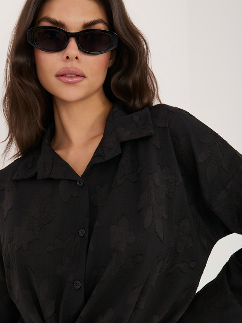 Czarny letni komplet z koszulą oversize RUE PARIS