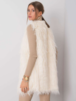 Ecru futrzana kamizelka Rafaela