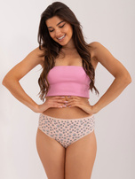 Hurt Bawełniane damskie majtki z kwiatowym wzorem 7-pak