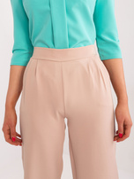 Hurt Camelowe spodnie materiałowe z kieszeniami