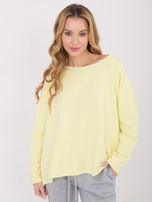 Jasnożółta damska bluza oversize bez kaptura 