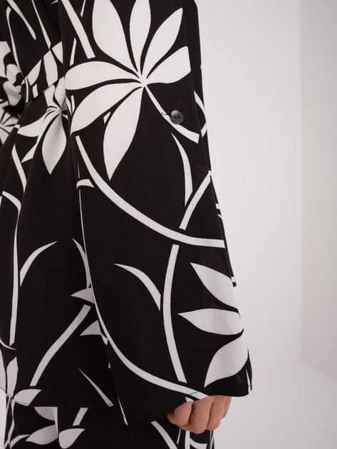 Hurt Czarno-biały dwuczęściowy komplet letni z nadrukiem