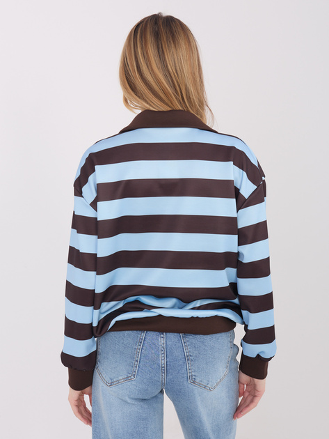 Jasnoniebieska bluza z suwakiem przy dekolcie