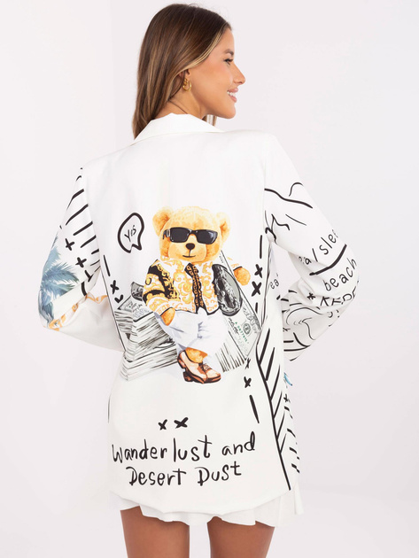 Hurtownia online Kremowa marynarka z nadrukiem misia