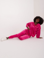 Hurt Fuchsia zwei-teiliges Velours-Set mit Hoodie.