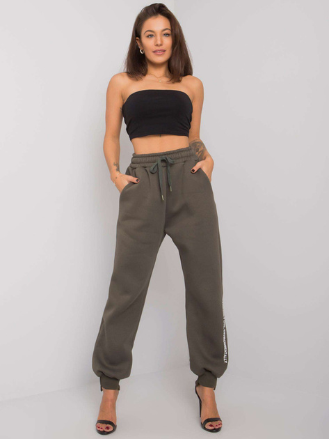 Ciemne khaki damskie spodnie dresowe Atlanta