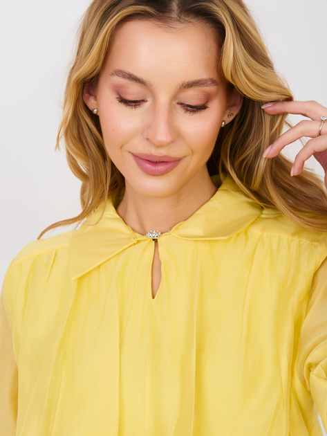 Żółta wizytowa bluzka z podszewką