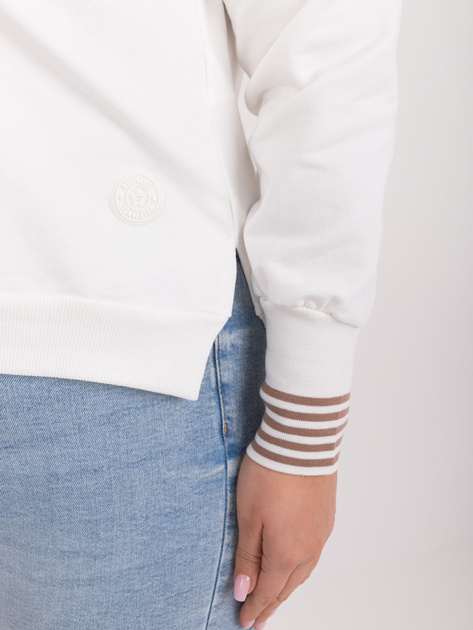 Hurt Ecru bluzka plus size z okrągłym dekoltem