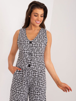 Hurt Szaro-czarna dopasowana kamizelka od garnituru