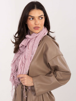 Brudnoróżowa damska chusta z drapowaniem