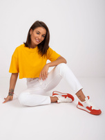 Jasnopomarańczowy krótki t-shirt Viola