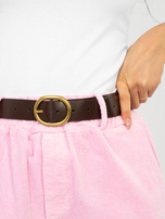 Pastelowe różowe sztruksowe spodnie marchewki