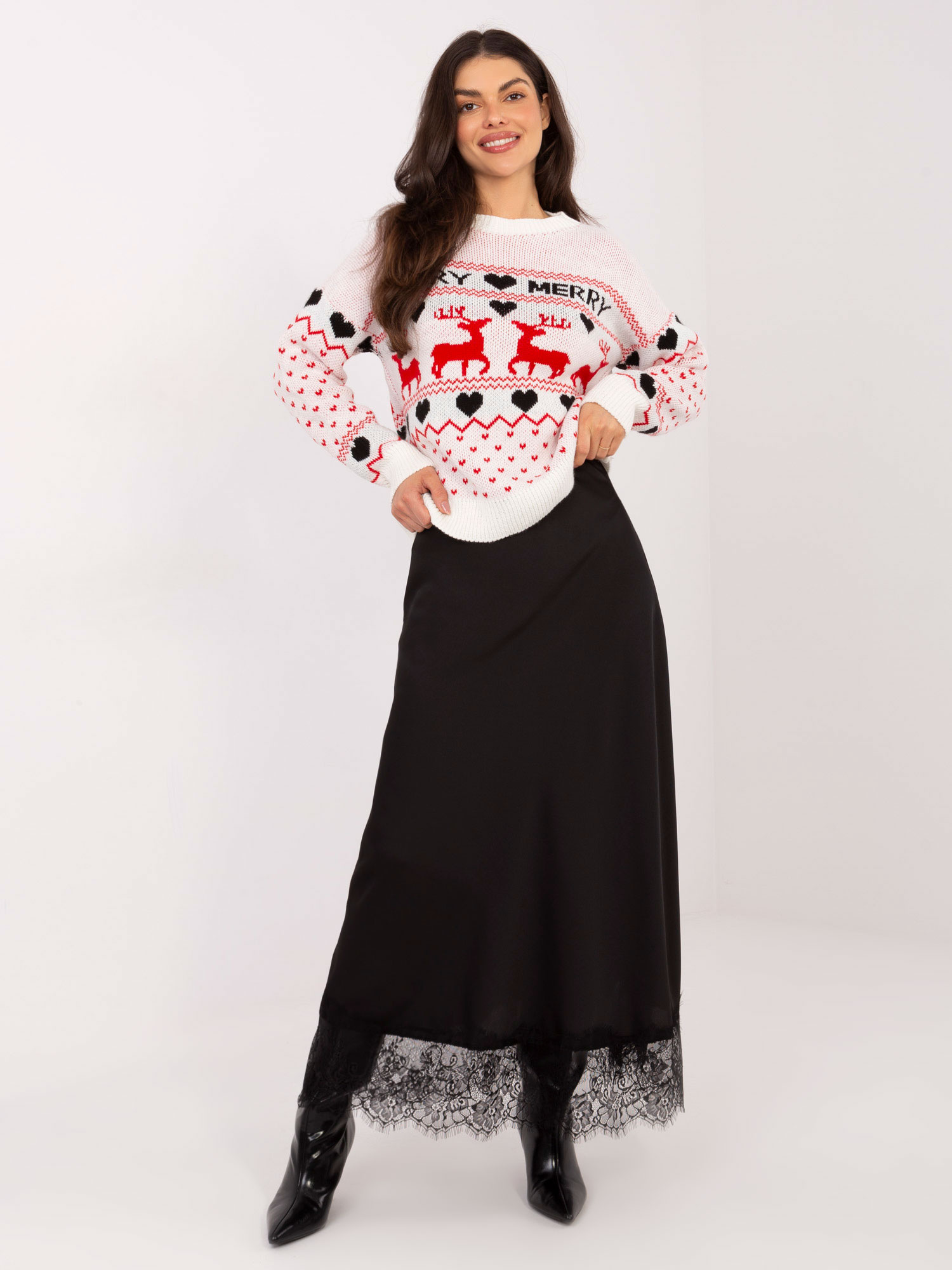 Sweter ecru