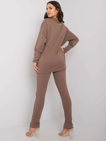 Brązowy dwuczęściowy komplet damski Shanisse RUE PARIS